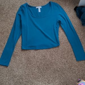 Blue crop top